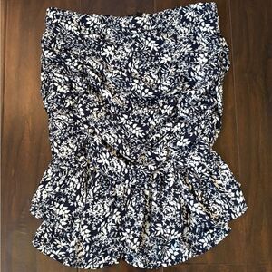 Blue floral skirt